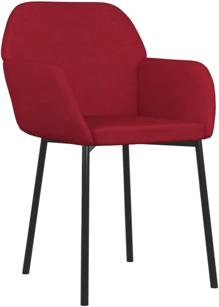 Esszimmerstühle 2 Stk. Weinrot Samt [344706] Bild 1