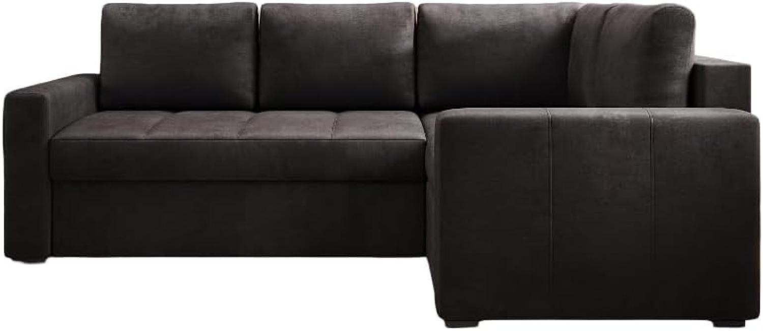 Designer Sofa Cortino mit Schlaffunktion und Stauraum Samt Dunkelbraun Rechts Bild 1