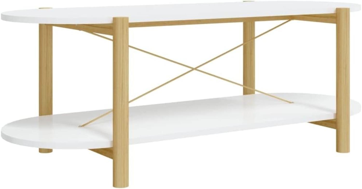 vidaXL Couchtisch Weiß 110x48x40 cm Holzwerkstoff 345687 Bild 1