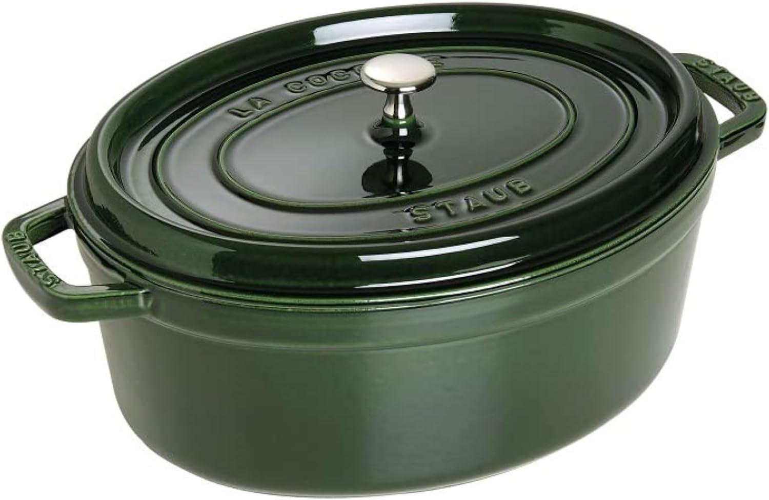 Staub La Cocotte Cocotte 31 cm, oval, Basilikum-Grün, Gusseisen Bild 1