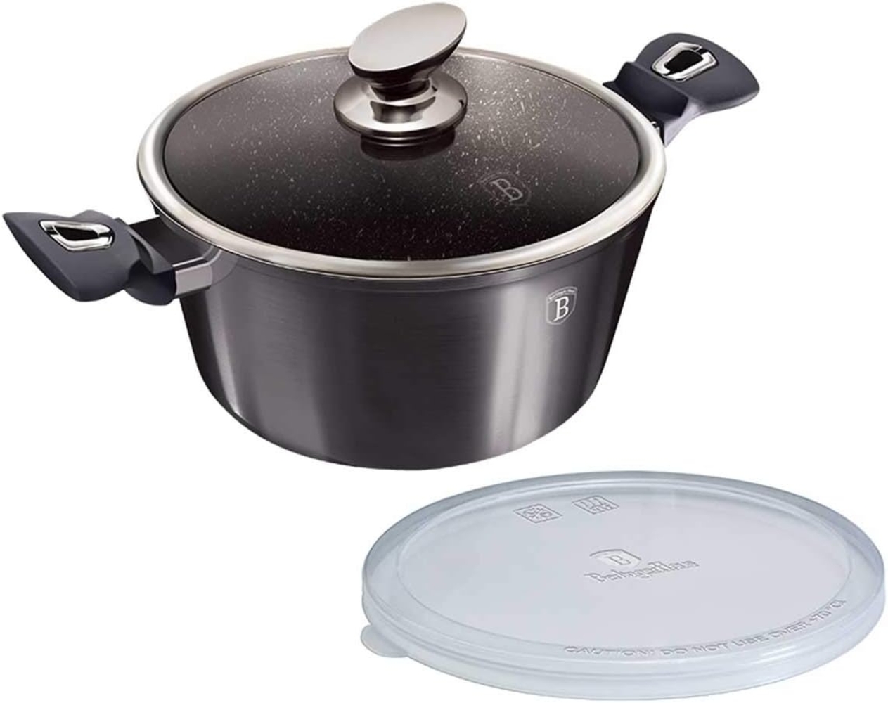 Berlinger Haus Berlinger Haus Topf mit Beschichtung Granit 2,5l 20cm Carbon Pro BH6892 Bild 1