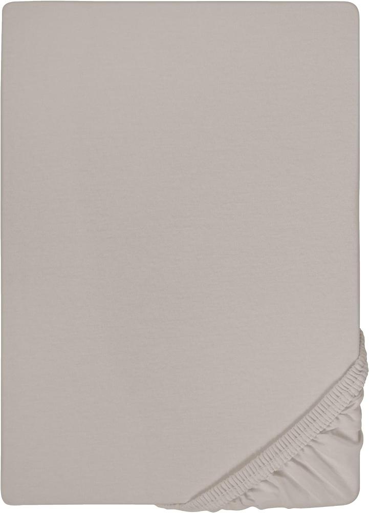 Biberna Jersey Elasthan Boxspringbett Spannbettlaken 140x200 cm - 160x220 cm Sturmgrau Bild 1