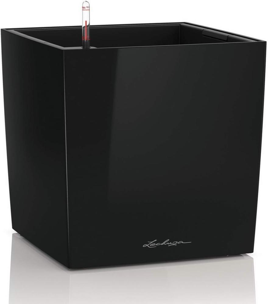 LECHUZA CUBE Premium 30 schwarz hochglanz 16469 Bild 1