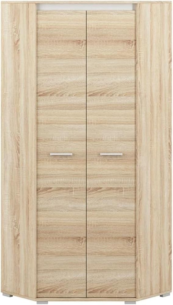 Eckschrank "Avo" Kleiderschrank 82x82cm Sonoma Eiche weiß anthrazit Bild 1