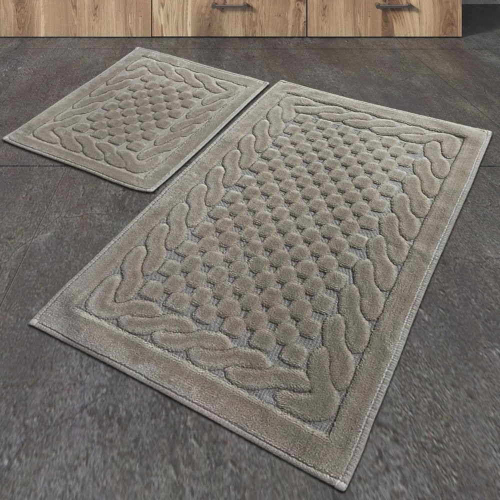 Badteppich Set 2-teilig Nerz Bild 1