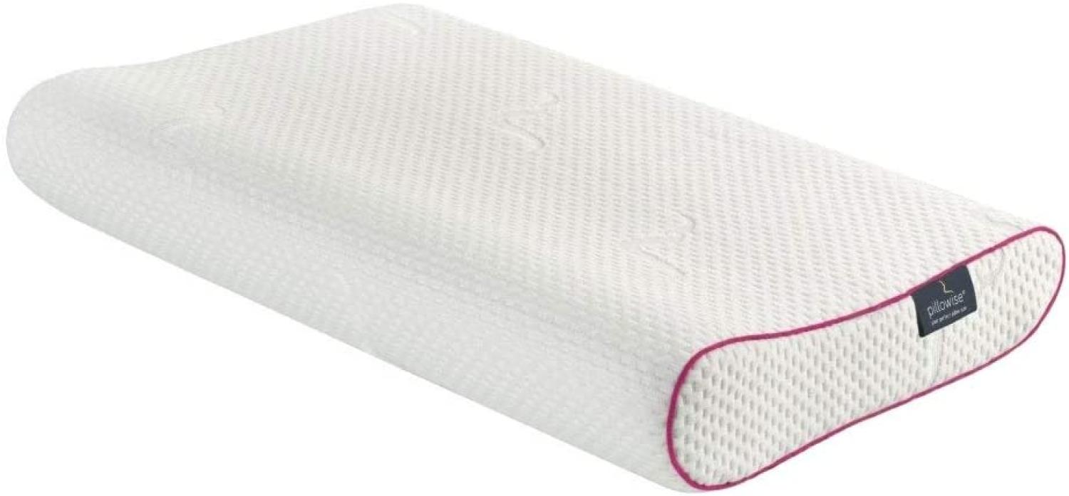 Pillowise Nackenstützkissen – Füllung mit 100% Memory Schaum, Tencel Bezug, waschbar, Farbe: Pink Bild 1