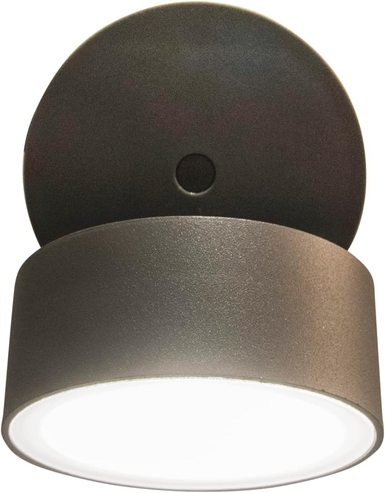 Lutec Trumpet LED Außenwandleuchte anthrazit IP44 600lm 9,5x9,5x10,5cm Bild 1
