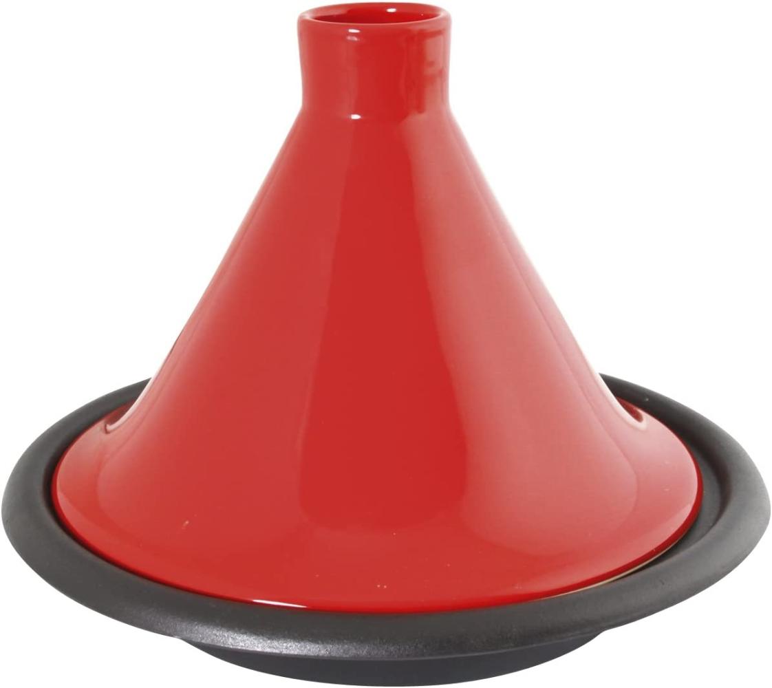 Tradifonte 509833 Tajine, Stahlguss, Deckel Steingut, Rot - 31 cm Bild 1