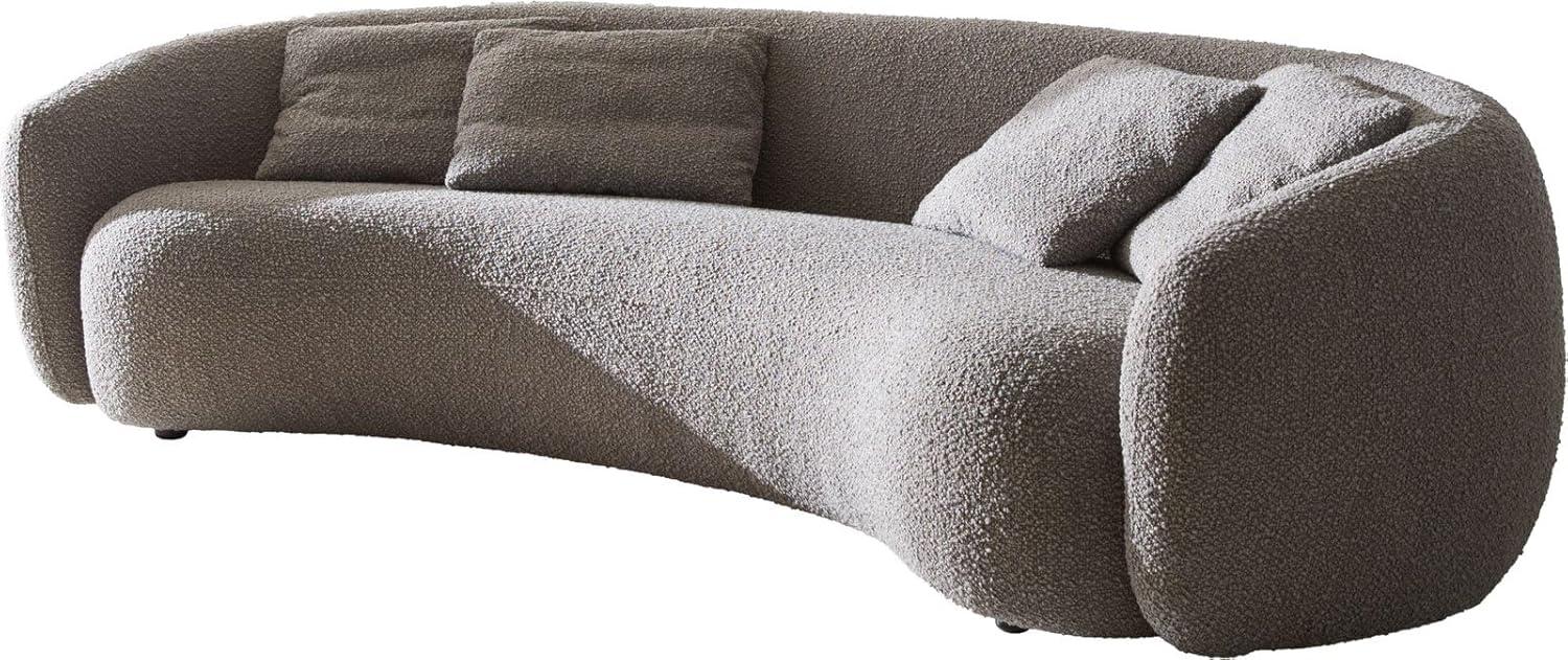 3-Sitzer Larna 260x120 cm Bouclé Silbergrau Bild 1