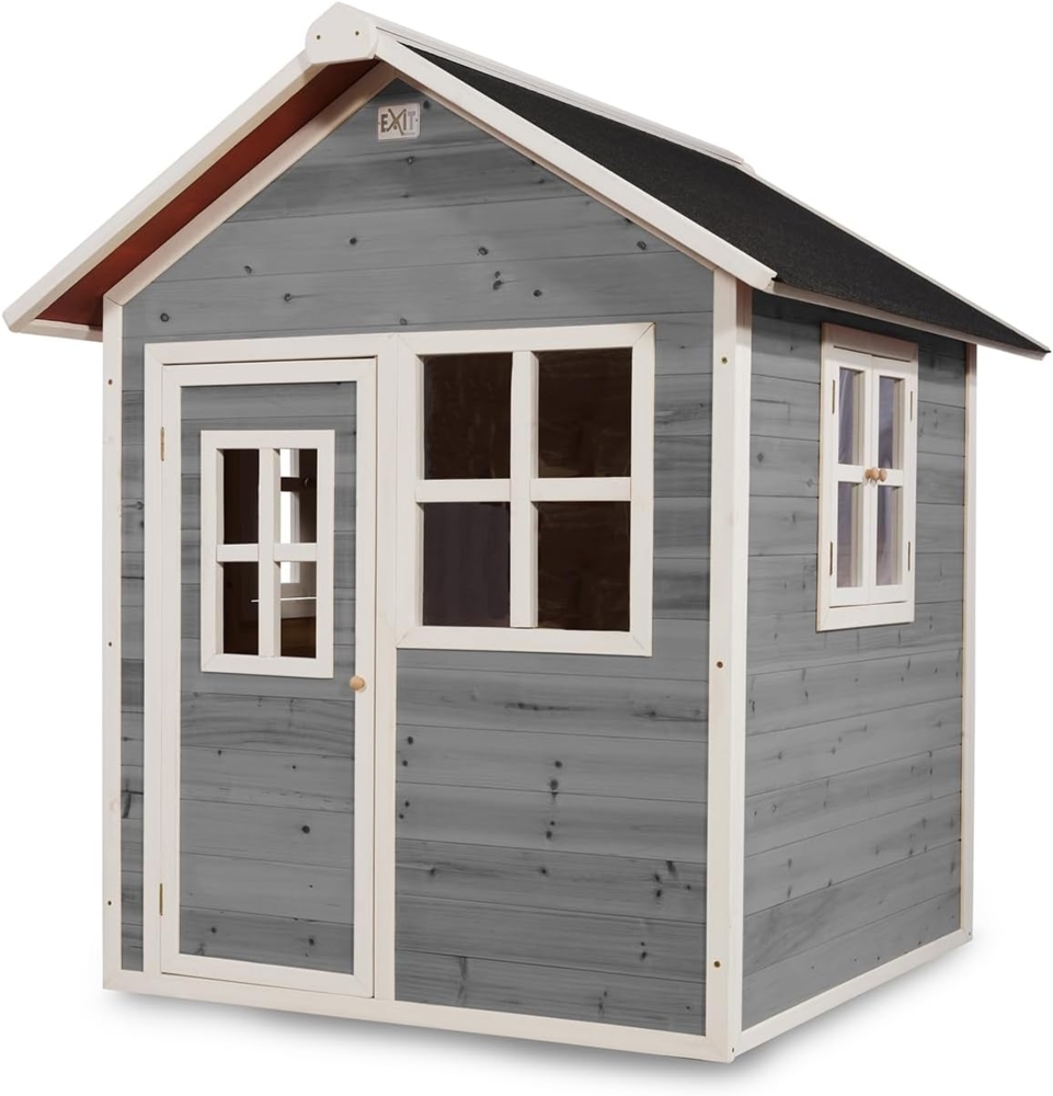Exit Holz Spielhaus Loft 100 | Grau | 149 x 141 x 160 cm Bild 1