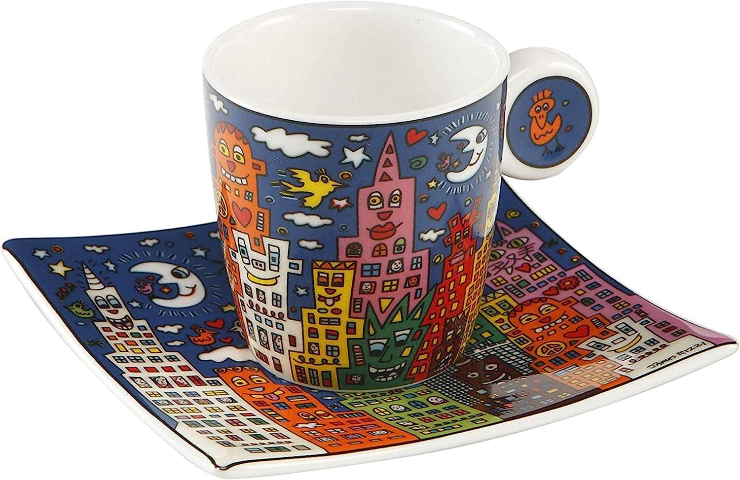 Goebel City Night - Espressotasse Pop Art James Rizzi Bunt Fine Bone China 26102381 Bild 1