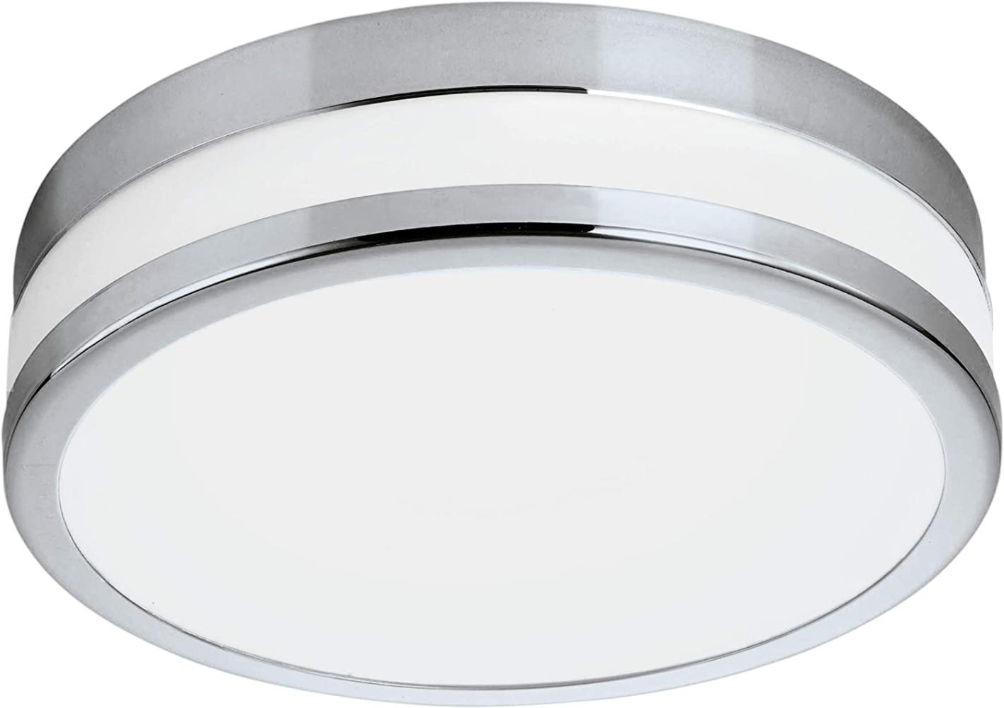 Eglo 94999 Badezimmerleuchte LED Palermo in chrom Glas satiniert weiß lackiert Ø 29,5cm Bild 1