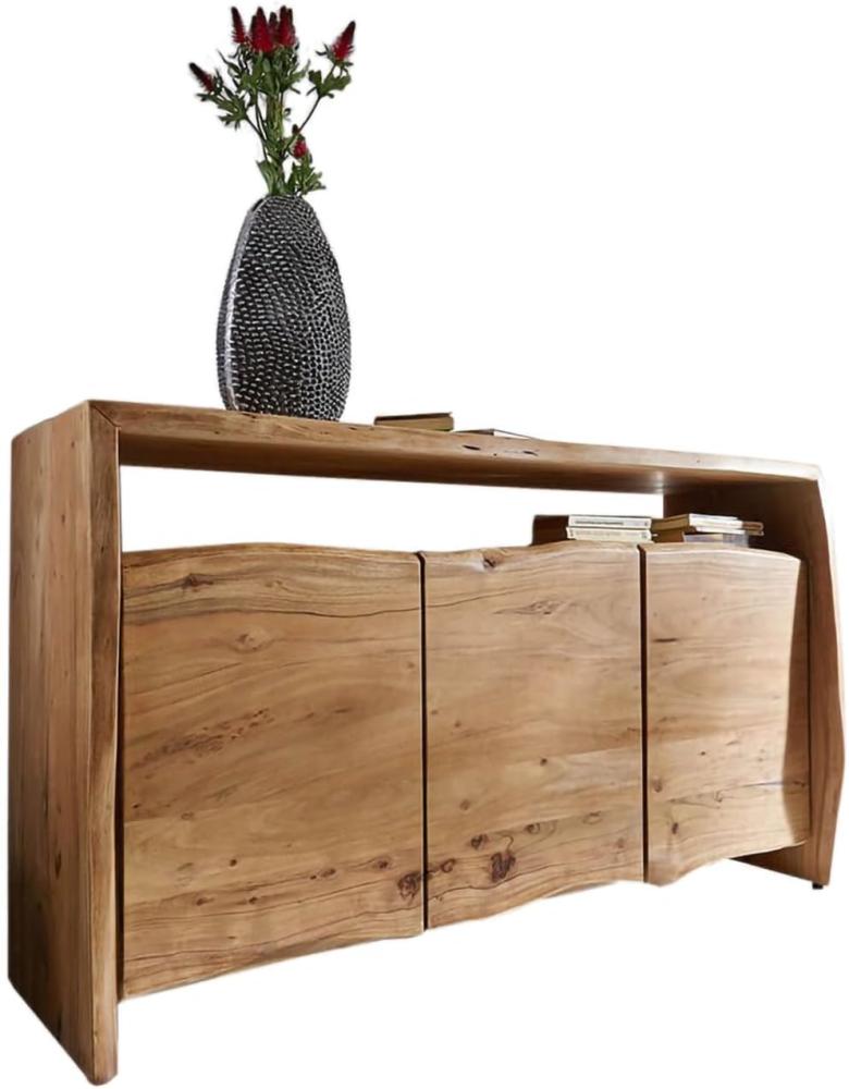 Sideboard Live-Edge 145 cm Akazie Natur 3 Türen Bild 1