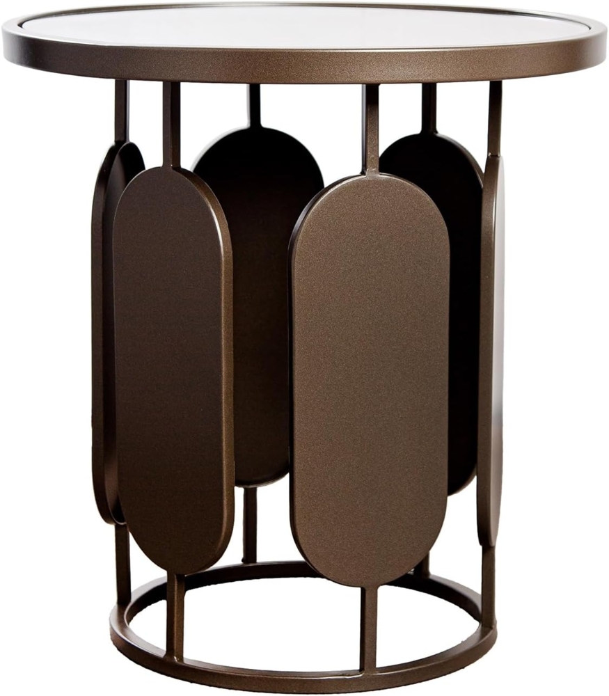 Casablanca Beistelltisch Zulu - Metall - anthrazitfarben - runde Form - Höhe 48cm x Ø 45cm - metallische Optik Bild 1