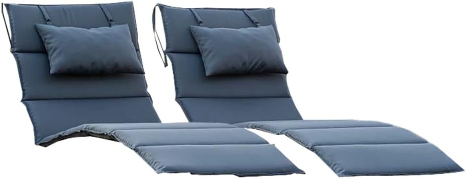 Home Deluxe 'Taiga' Polsterauflagen, 1x Auflage, Polyester Anthrazit, ca. 190 x 60 x 4 cm Bild 1