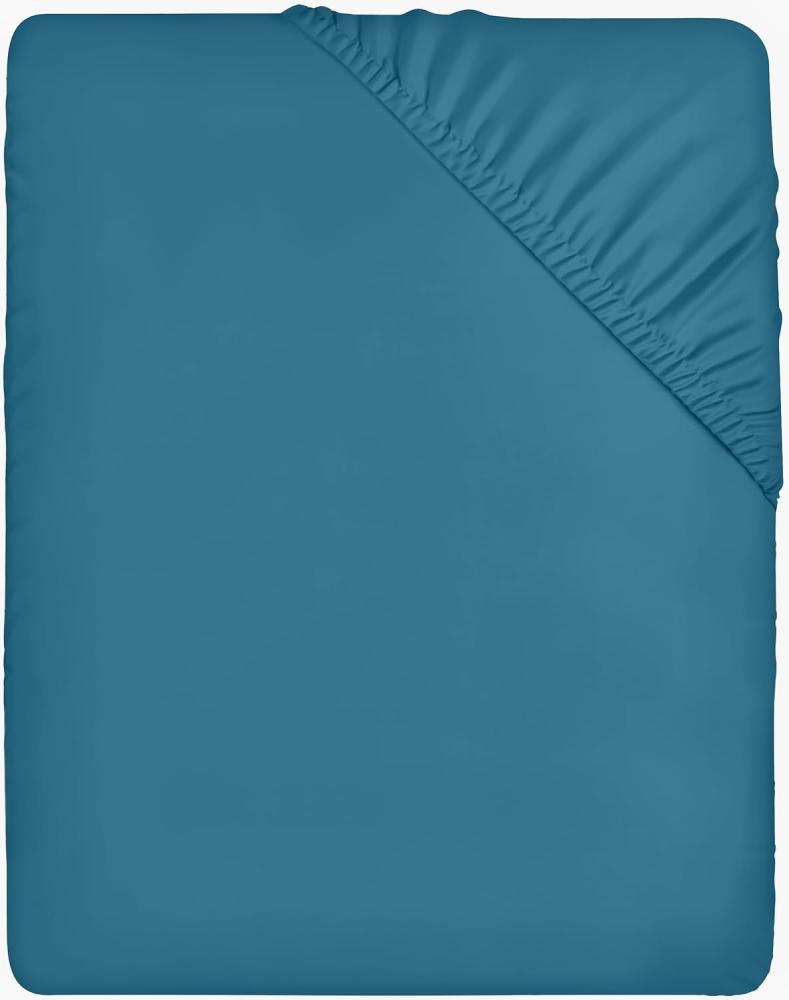 Utopia Bedding - Spannbettlaken 140x200cm - Denim Blau - Gebürstete Polyester-Mikrofaser Spannbetttuch - 35 cm Tiefe Tasche Bild 1