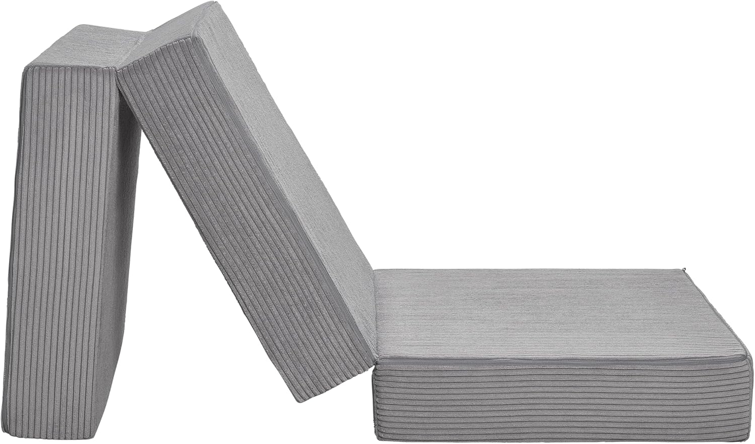Badenia Trendline Faltbare Kord Gästematratze XXL, Komforthöhe von 15cm, 196 x 65 x 15,5 cm Liegefläche, Öko-Tex Zertifiziert, steingrau, produziert nach deutschem Qualitätsstandard Bild 1