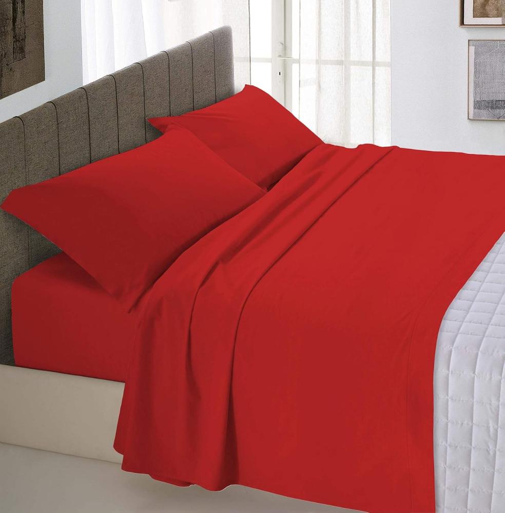 Italian Bed Linen Max Color Bettwäsche-Set, Rot, Doppelte Bild 1