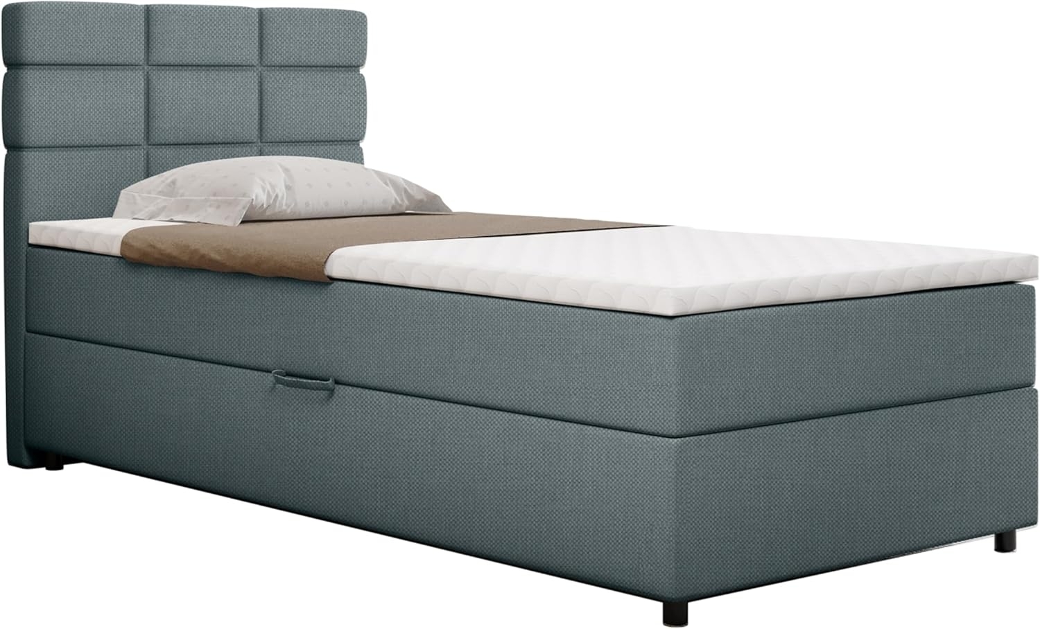 PANDA MÖBEL GmbH Boxbett Reve, 90x200, 100x200, 120x200, Boxbett mit Bettkast und Topper Bild 1