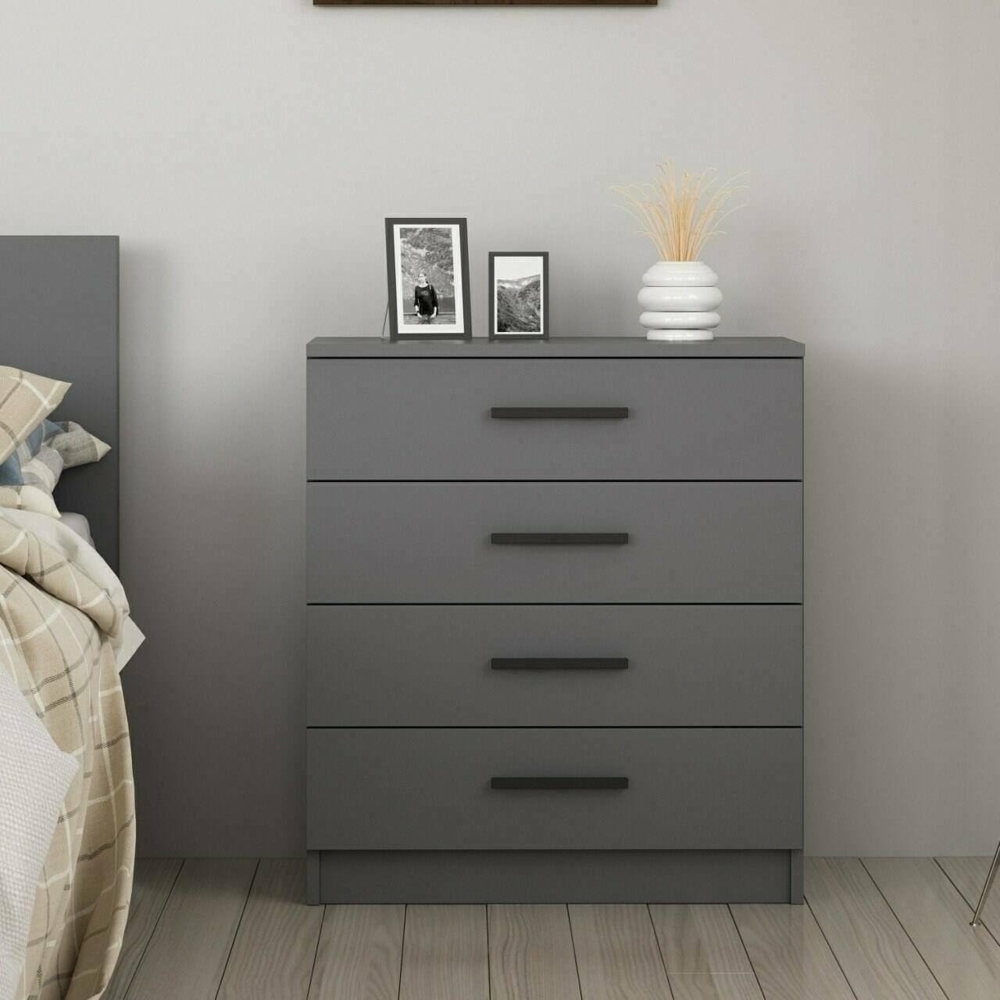 Dmora Kommode Elgafar 70 x 79 x 42h cm Grau 4 Schubladen Bild 1