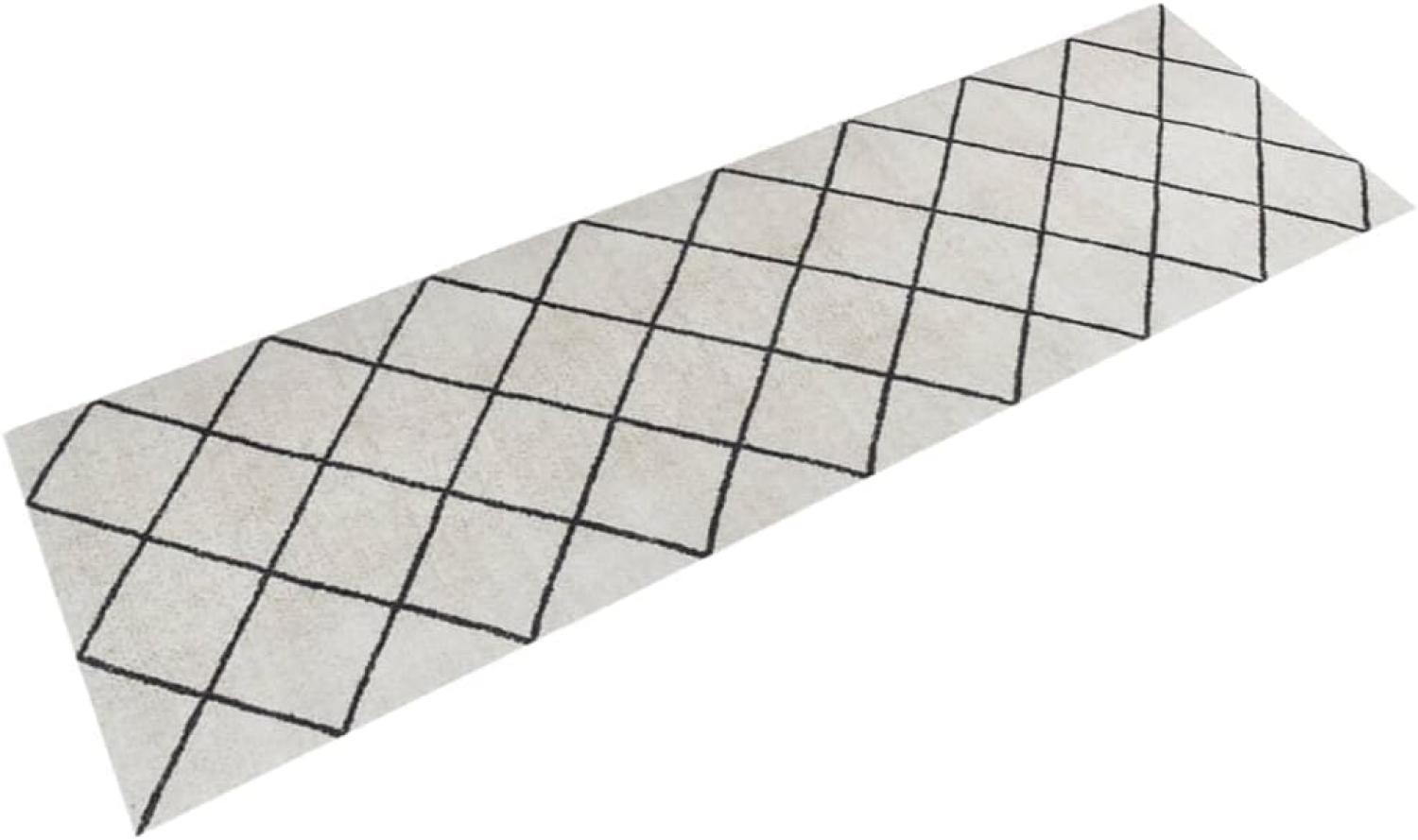 vidaXL Küchenteppich Waschbar Quadrat 60x180 cm Samt 136568 Bild 1