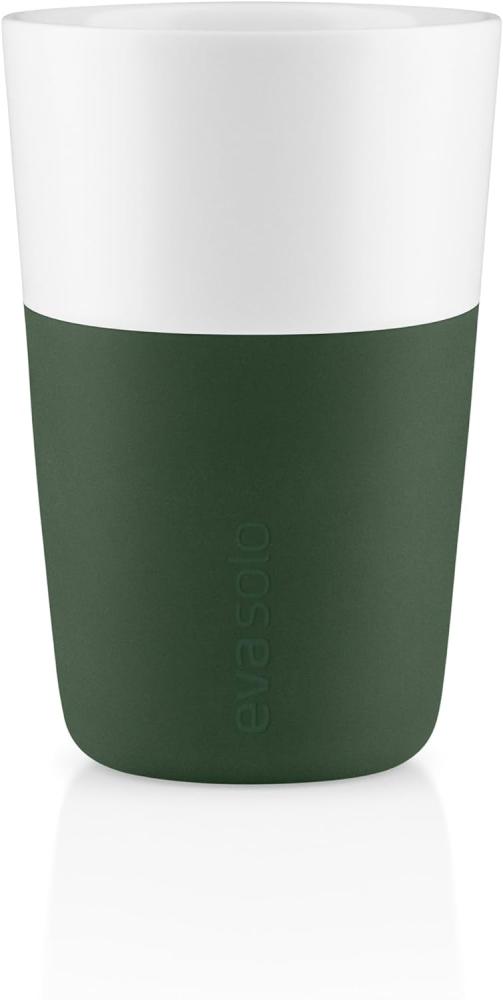 Eva Solo Cafe Latte-Becher 2er Set, Porzellan, Silikon, Emerald Green, 360 ml, 501131 Bild 1