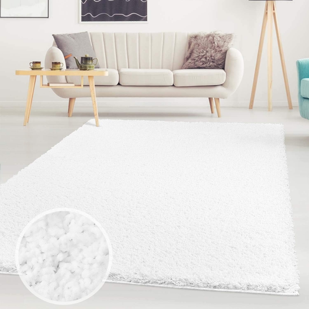 Carpet City Hochflor-Teppich Shaggi uni 500, rechteckig, Höhe: 30 mm, Läufer, Shaggy, Uni, Langflor, weich, Wohnzimmer, Schlafzimmer, Kinder Bild 1