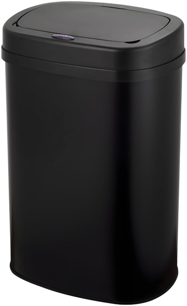 Five Stars® Mülleimer mit Sensor, Edelstahl Schwarz, 60 Liter, 72x40x29cm Bild 1