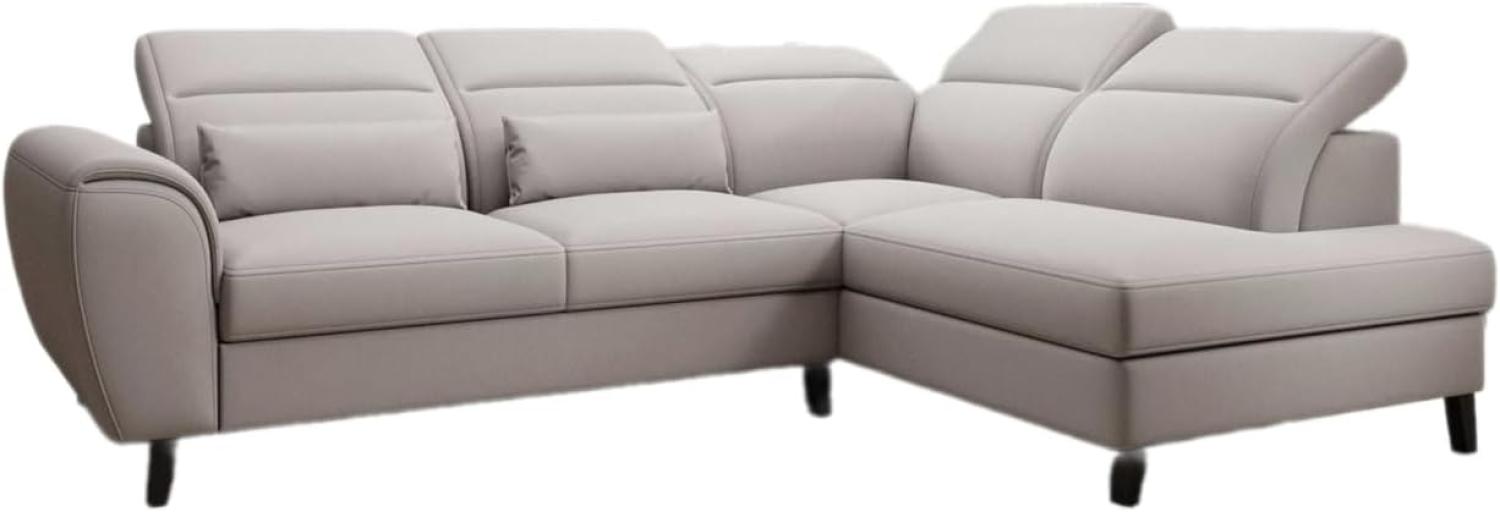 Designer Sofa Nobile mit verstellbarer Rückenlehne Stoff Beige Rechts Bild 1