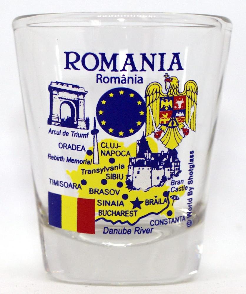 Romania EU Series Landmarks and Icons Shot Glass by World By Shotglass Bild 1