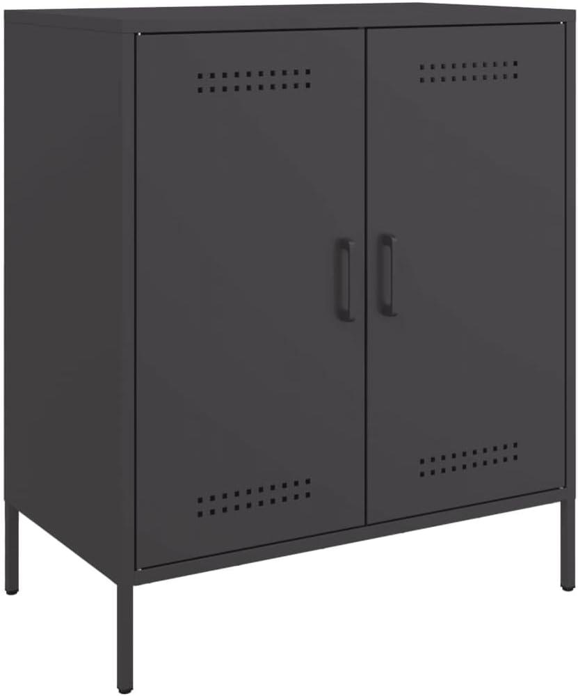 Sideboard Schwarz 68x39x79 cm Stahl 842976 Bild 1