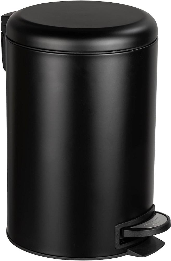 Treteimer LEMAN mit Easy-Close-Funktion, schwarz matt, 12 L, Wenko Bild 1