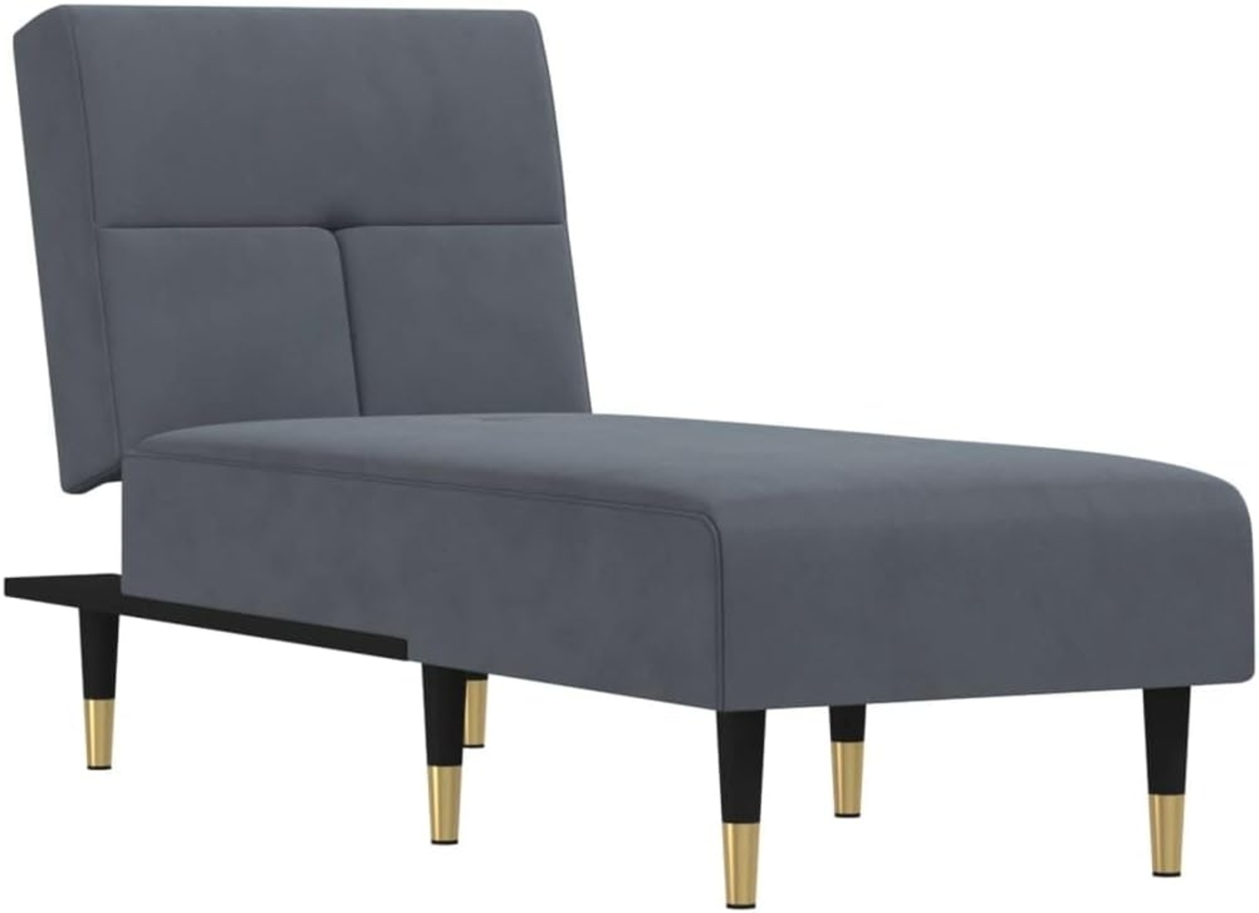 vidaXL Chaiselongue Dunkelgrau Samt 352809 Bild 1