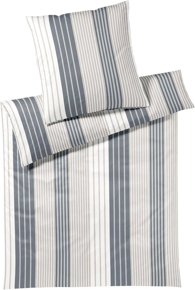 elegante Mako Jersey Bettwäsche Range anthra sand|155x220 cm + 80x80 cm Bild 1