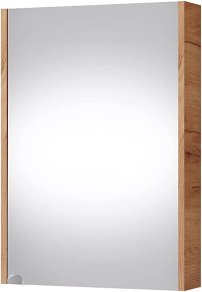 Planetmöbel Badezimmerspiegelschrank Spiegelschrank 50cm Gold Eiche Bild 1