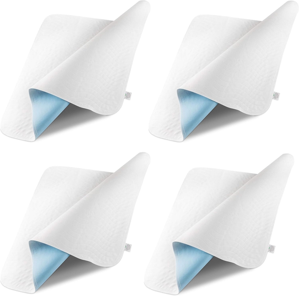 Sensalou Inkontinenz Unterlage Auflage 75x90 cm - 4 Stück Betteinlage Nässeschutz Bettunterlage wasserdicht Bild 1