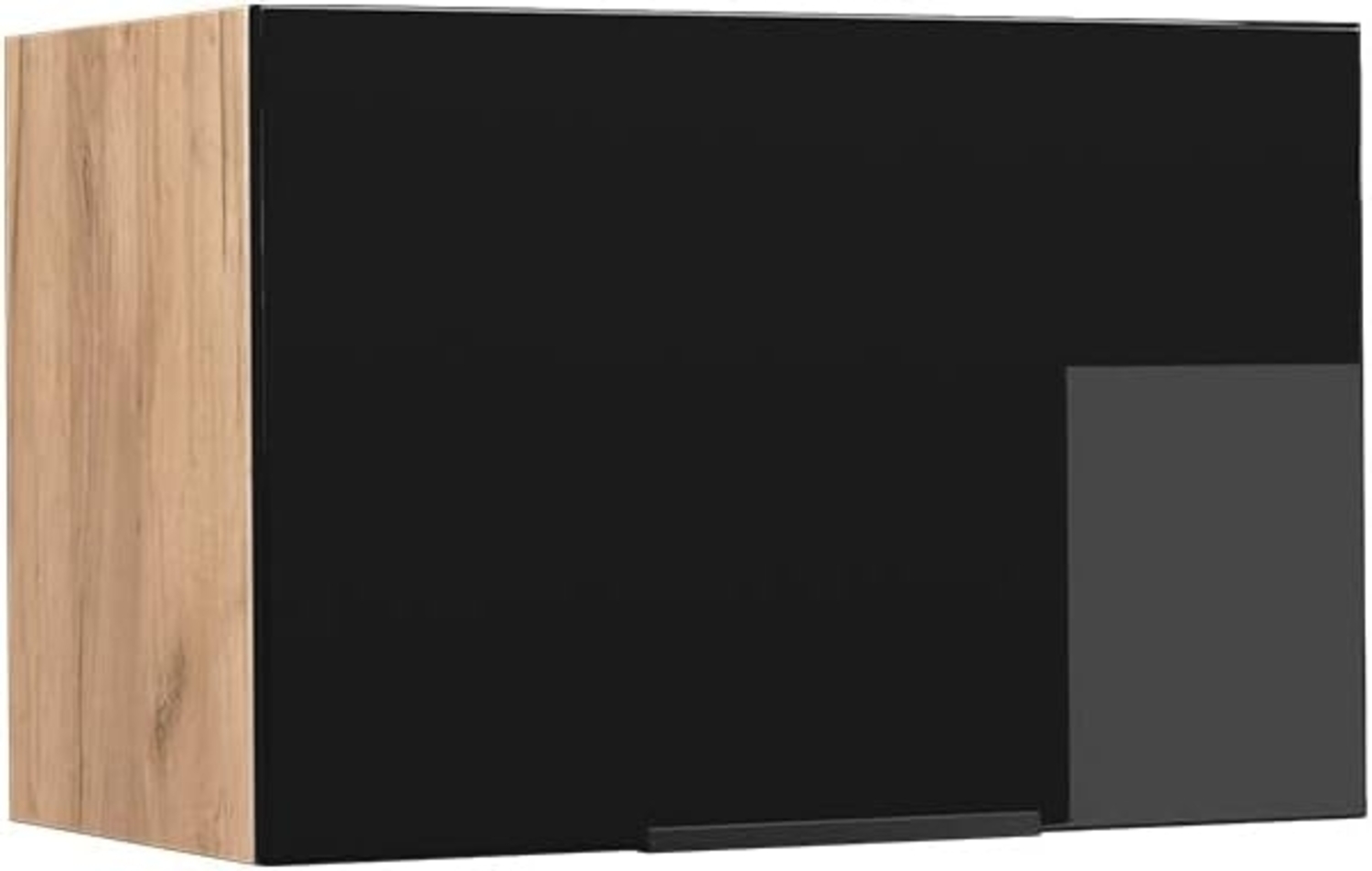 Vicco Hängeschrank Fame-Line, Schwarz Hochglanz/Goldkraft Eiche, 60 cm Flach Bild 1