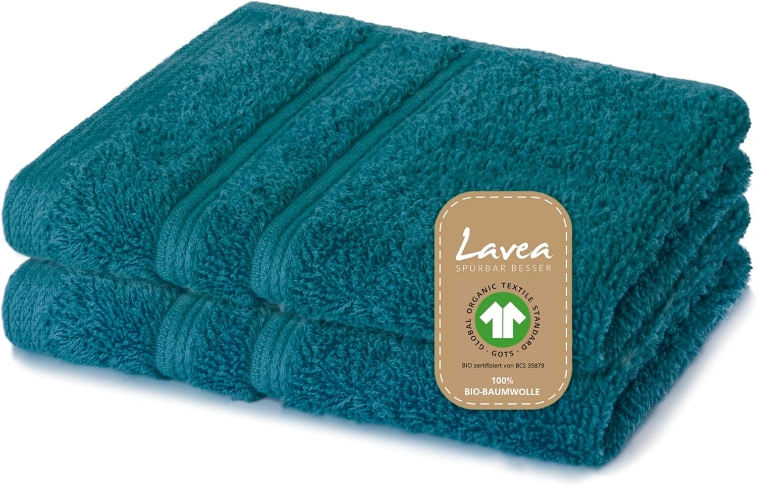 Lavea Seiftuch Bali, 30x30cm aus 100% Bio-Baumwolle, einzigartig weiche Seiftücher mit Aufhänger (Set, 2-St), hochwertige und nachhaltige Premium Waschlappen - schonende Reinigung Bild 1