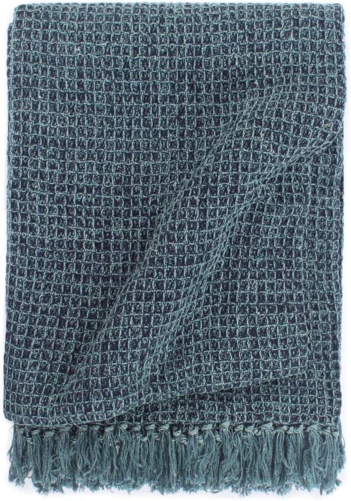 vidaXL Überwurf, Baumwolle indigoblau, 220x250 cm Bild 1
