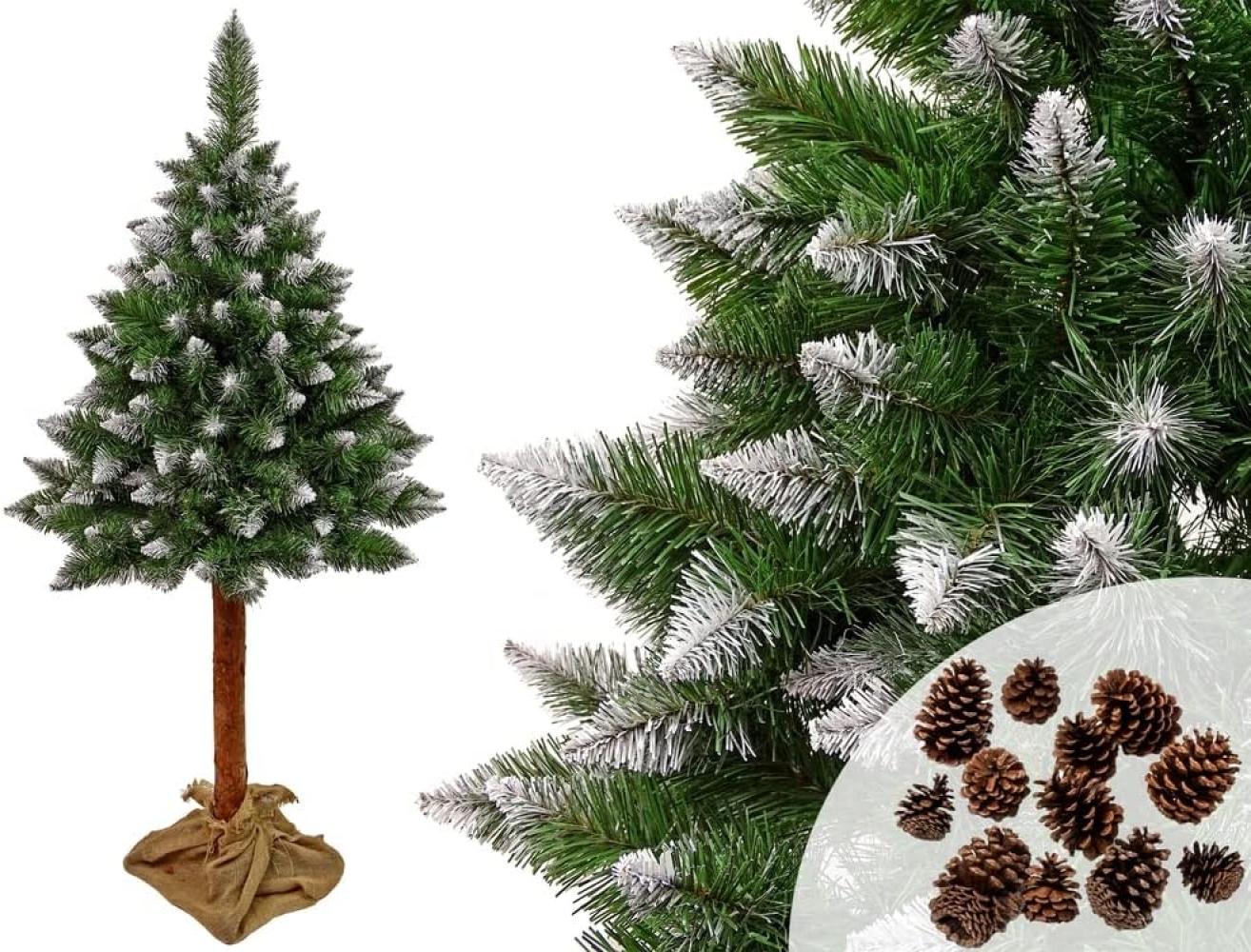 LEANToys Weihnachtsbaum Diamond Pine 3D auf Stamm 180 cm Schneeglitzer Bild 1