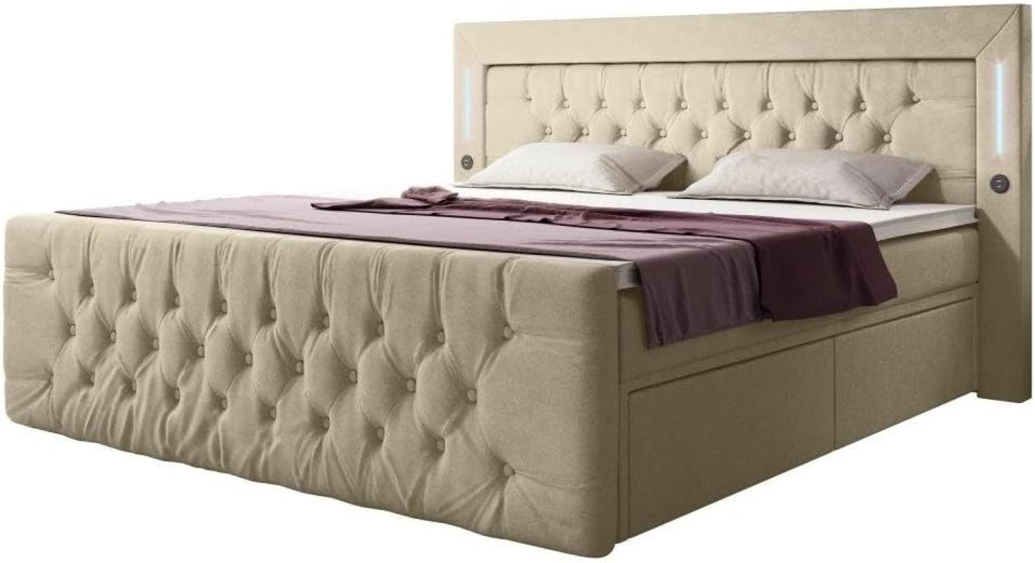 Boxspringbett Charme 160x200 H3 Beige Bild 1