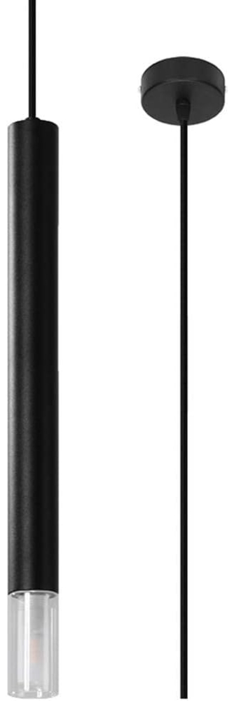 SOLLUX SL. 0960 Pendelleuchte WEZYR 1 schwarz L: 80, B: 80, H: 1200, G9/40W, dimmbar Bild 1