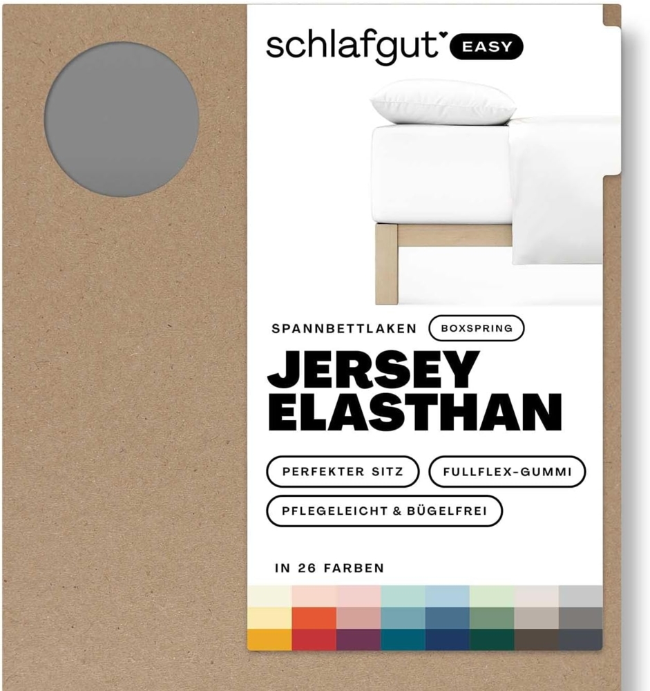 Schlafgut Spannbettlaken EASY Jersey Elasthan Boxspring, Jersey, Gummizug: rundum, (1 Stück), MADE IN GREEN by OEKO-TEX® Bild 1