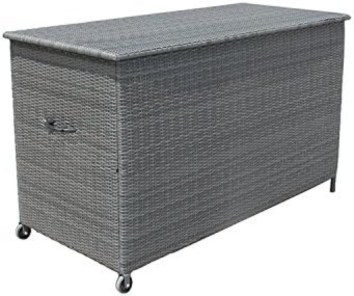 YORK XL Alu Polyrattan Kissenbox Auflagenbox 166x76x99cm Bild 1