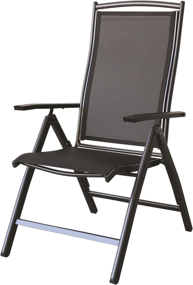 WINDSOR Alu-Klappsessel Gartenstuhl anthrazit / schwarz Bild 1