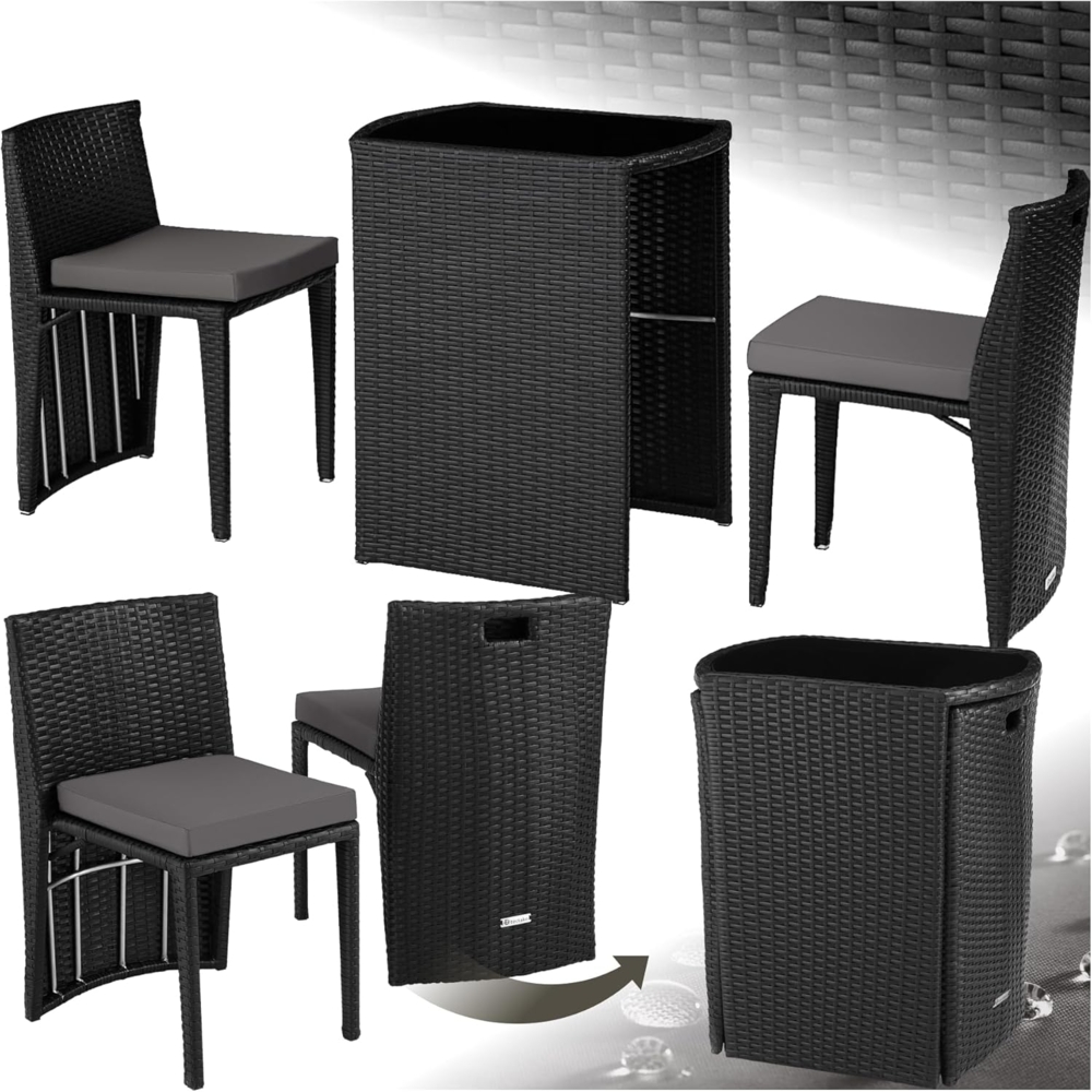 tectake Sitzgruppe Rattanset, (Set, 3-tlg), mit Aluminiumgestell Bild 1