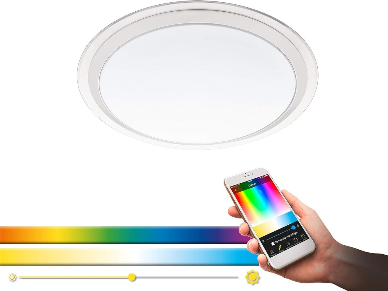 Eglo 96818 Smart Light COMPETA-C Ø 43cm dimmbar in weiß, silber mit Connect Funktion Bild 1