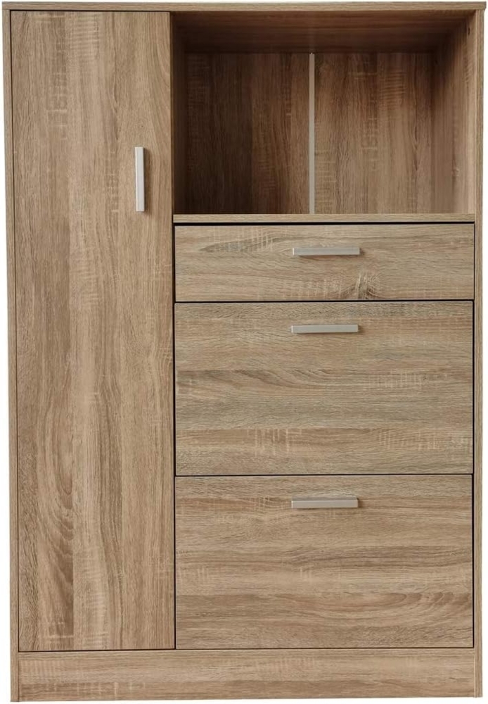 HTI-Line Küchenbuffet Küchenschrank Kombi L Blanca (Stück, 1-St, 1 Küchenschrank Kombi L Blanca) Küchenbuffet Mehrzweckschrank Mikrowellenschrank Bild 1