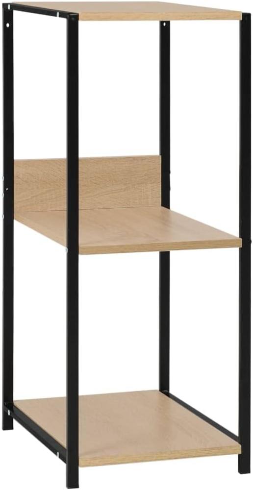 vidaXL Kleines Bücherregal Schwarz Eichefarben 33,5x39,6x79,7cm 288233 Bild 1