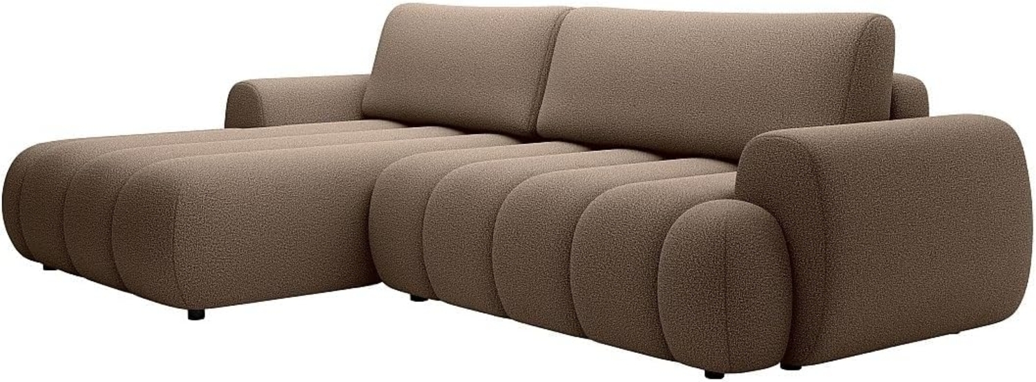 Vente-unique - Ecksofa mit Schlaffunktion - Ecke links - Stoff - Taupe - FRIDORA Bild 1